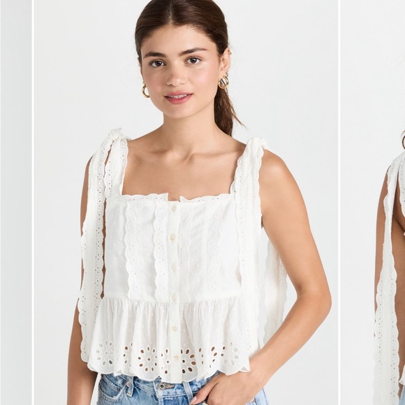 Farm Rio Off-White Laces Blouse - XS - Picture 8 of 8